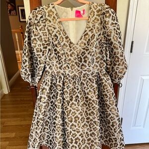 Lilly Pulitzer Leopard Print Dress - Brown and Cream